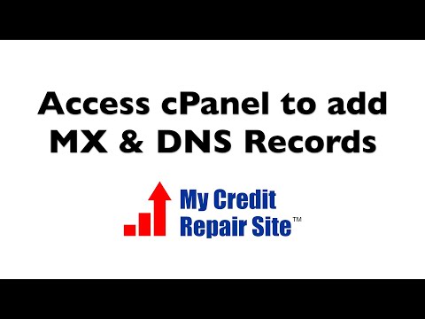 Access cPanel to add MX & DNS Records