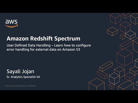 Amazon Redshift Spectrum – User Defined Data Handling Demo | Amazon Web Services