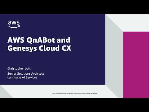 AWS QnABot Solution and Genesys Cloud CX | Amazon Web Services