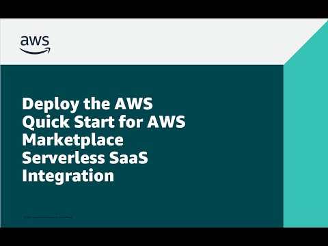 AWS Quick Start for AWS Marketplace Serverless SaaS Integration | Amazon Web Services