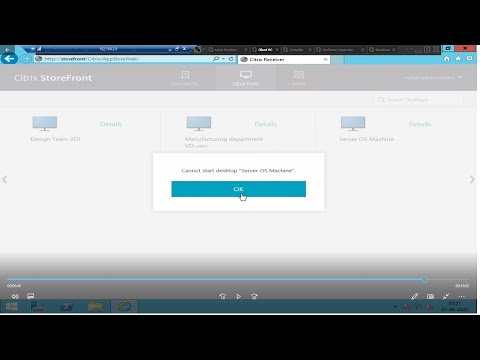 Citrix VDI – Can't start desktop error