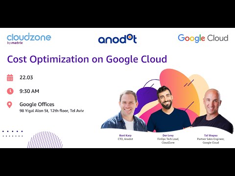 Cost Optimization on Google Cloud Meetup 22.3.22