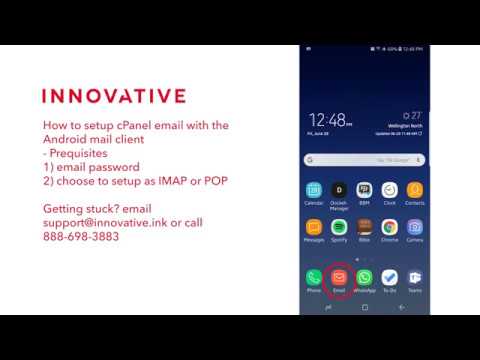 cPanel Email Setup on Android