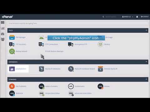 cPanel: How to Manage a MySQL Database With phpMyAdmin