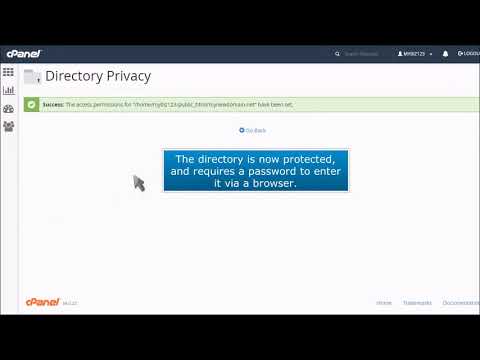 cPanel: How to Password Protect a Directory
