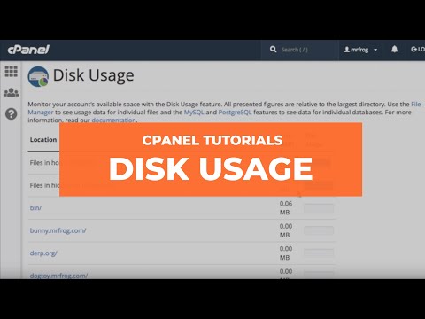 cPanel Tutorials – Disk Usage