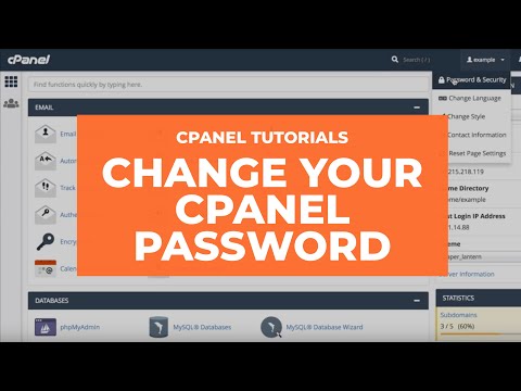 cPanel Tutorials – How to Change Your Password