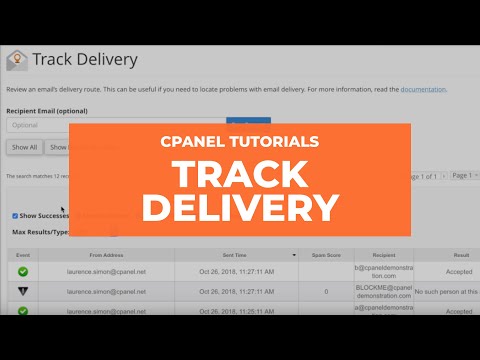 cPanel Tutorials – Track Delivery