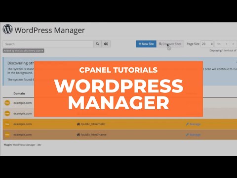 cPanel Tutorials – WordPress Manager