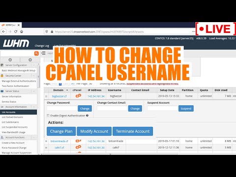 [🔴LIVE] How to Change cPanel Username in WHM?