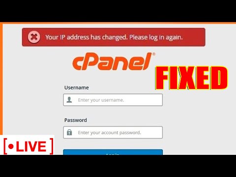 [🔴LIVE] How to fix- "Your IP Address change issue in cPanel. Please log in again"