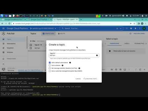 google cloud :quest 2 ;Google Cloud Pub/Sub: Qwik Start – Console