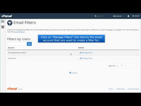 How setup email filters in cPanel