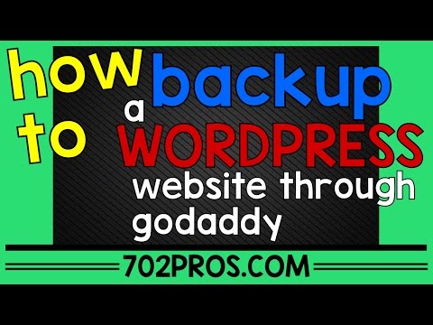 How To Backup a Website through Godaddy .com login – cpanel wordpress backup