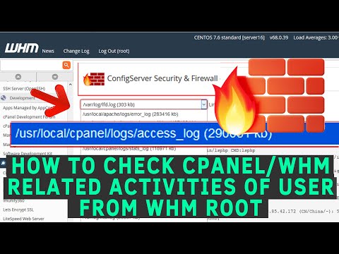 How to Check cPanel/WHM related activities of users from WHM root?