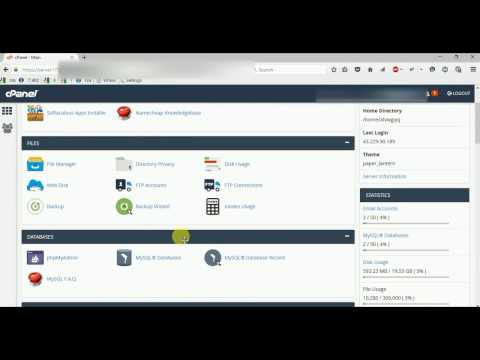 How to create a MySQL database/User from Cpanel using PHPMyAdmin?
