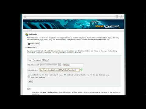 How to create a redirect link in cpanel