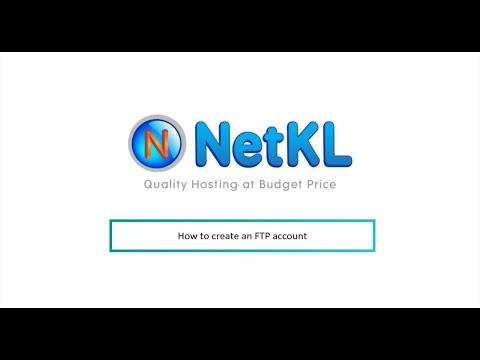 How to create an FTP Account