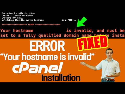 HOW TO FIX-“Your hostname is invalid” ERROR while cPanel installation| FIXED☑️