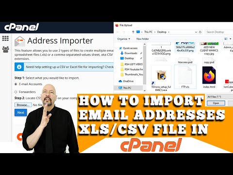 HOW TO IMPORT EMAIL ADDRESSES FROM XLS/CSV FILE INTO CPANEL [STEP BY STEP]☑️