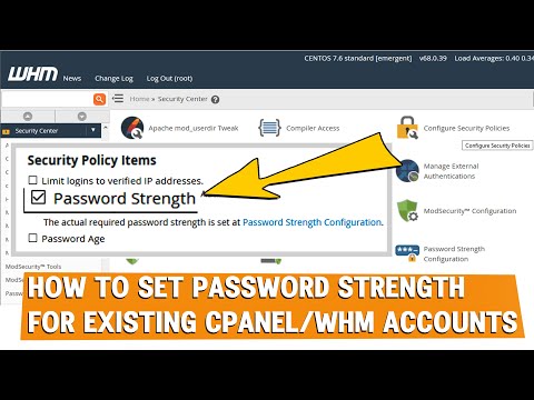 How to set Password Strength of existing cPanel/ WHM accounts?