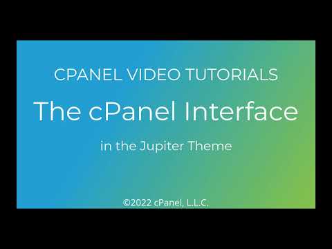 cPanel Tutorials: The cPanel Interface – Jupiter