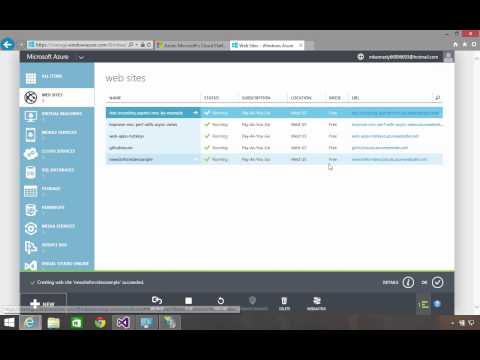 Quick start: Hosting your ASP.NET Website in Microsoft Azure