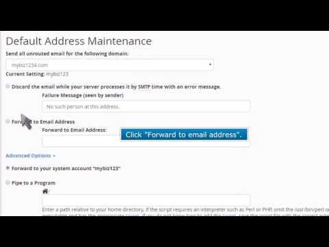 Set Default Email address in cPanel