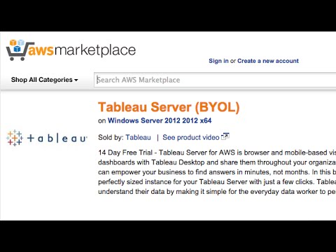 Tableau Server on the Amazon Web Services Marketplace