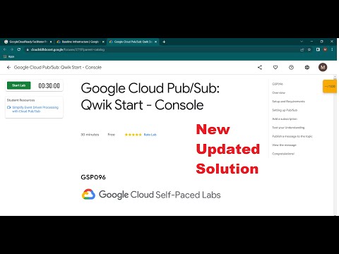 [ Updated Lab] Google Cloud Pub/Sub: Qwik Start – Console | Qwiklabs : [GSP096] | Track 1 : Quest 2