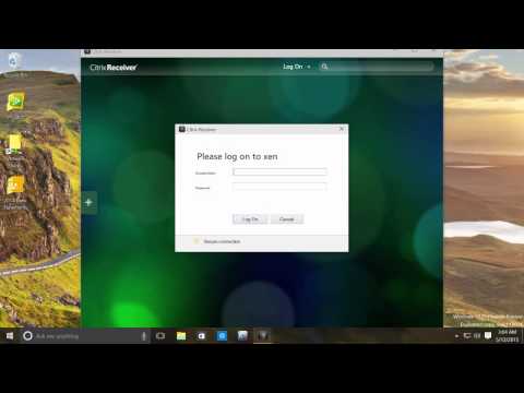 XenApps Citrix Receiver Setup on Windows 10
