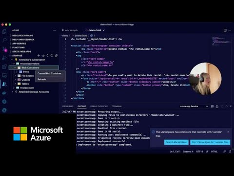 How to add CosmosDB and Blob Storage for your Node web app