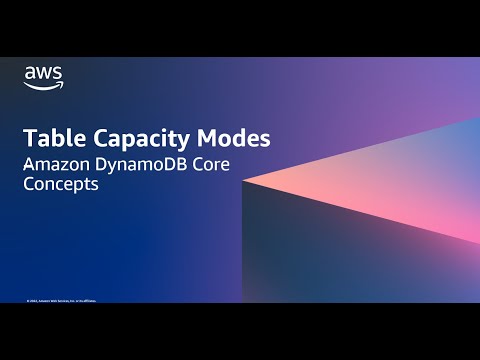 Table Capacity Modes – Amazon DynamoDB Core Concepts | Amazon Web Services