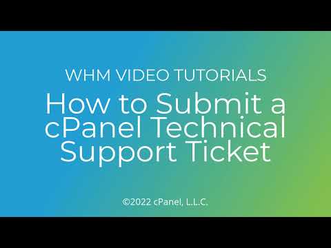 WHM Tutorials – The Technical Ticket System