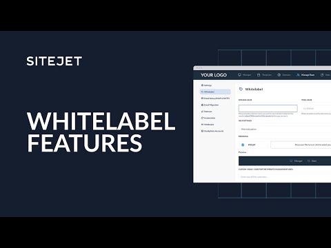 Sitejet – Whitelabel features