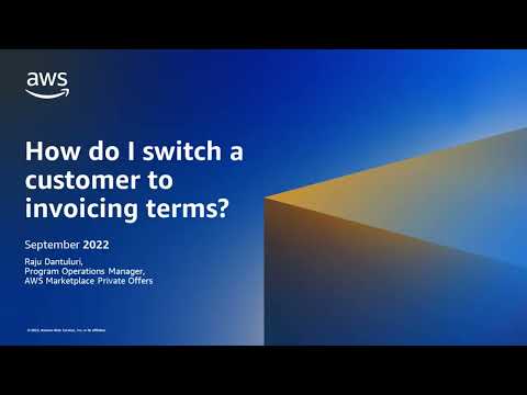 Switch a Customer to Invoicing Terms – AWS Marketplace Private Offers