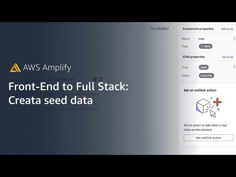 Frontend to Full Stack: Use the AWS Amplify Data Manager to Seed Data | Amazon Web Services