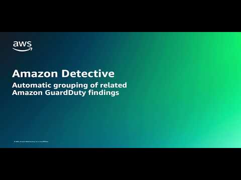 Amazon Detective – Reduce time to investigate Amazon GuardDuty findings by grouping related findings