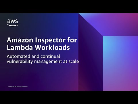 Amazon Inspector for AWS Lambda workloads | Amazon Web Services