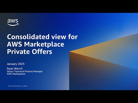 Consolidated View for AWS Marketplace Private Offers | Amazon Web Services