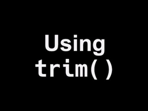 Episode-001 – Using MySQL Trim() Function