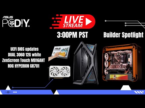PCDIY Show #80 – ROG HYPERION GR701 chassis, Dual RTX 3060 12G white & PC build showcase and more!