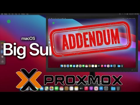 Addendum – Running a MacOS Big Sur VM in ProxMox VE