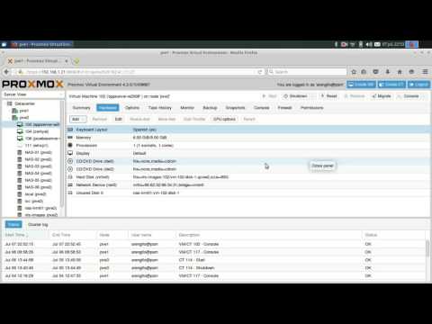 Consola Web de Proxmox VE