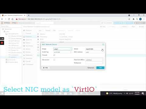 How to add a network device to IPFire VM on Proxmox VE