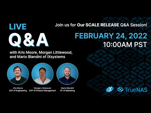 Community Q&A: TrueNAS SCALE RELEASE 22.02.0