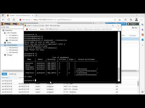 Install PostgesSQL on proxmox LXC  container