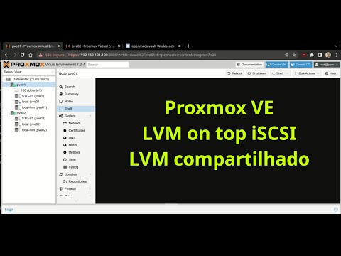 Proxmox VE: LVM compartilhado! Openmediavault | Multipath | Cluster | HA | Live Migration