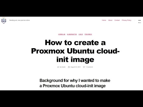 Tutorial: How to create a Proxmox Ubuntu cloud-init image