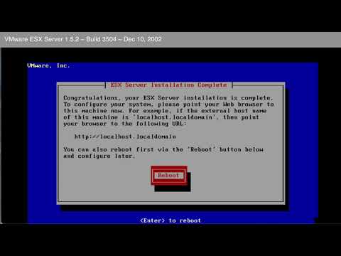 VMware ESX Server 1.5 Install